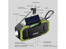 Rádio Movido a Energia Solar com Manivela, Carregador de Celular e Emergência de 4000mah AQUAFORGE