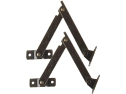 Inoomp 2 Peças Dobradiça De Suporte Para Ferro Café Com Design Retrô, Fácil De Instalar, Suporte De Tripé Decorativo
