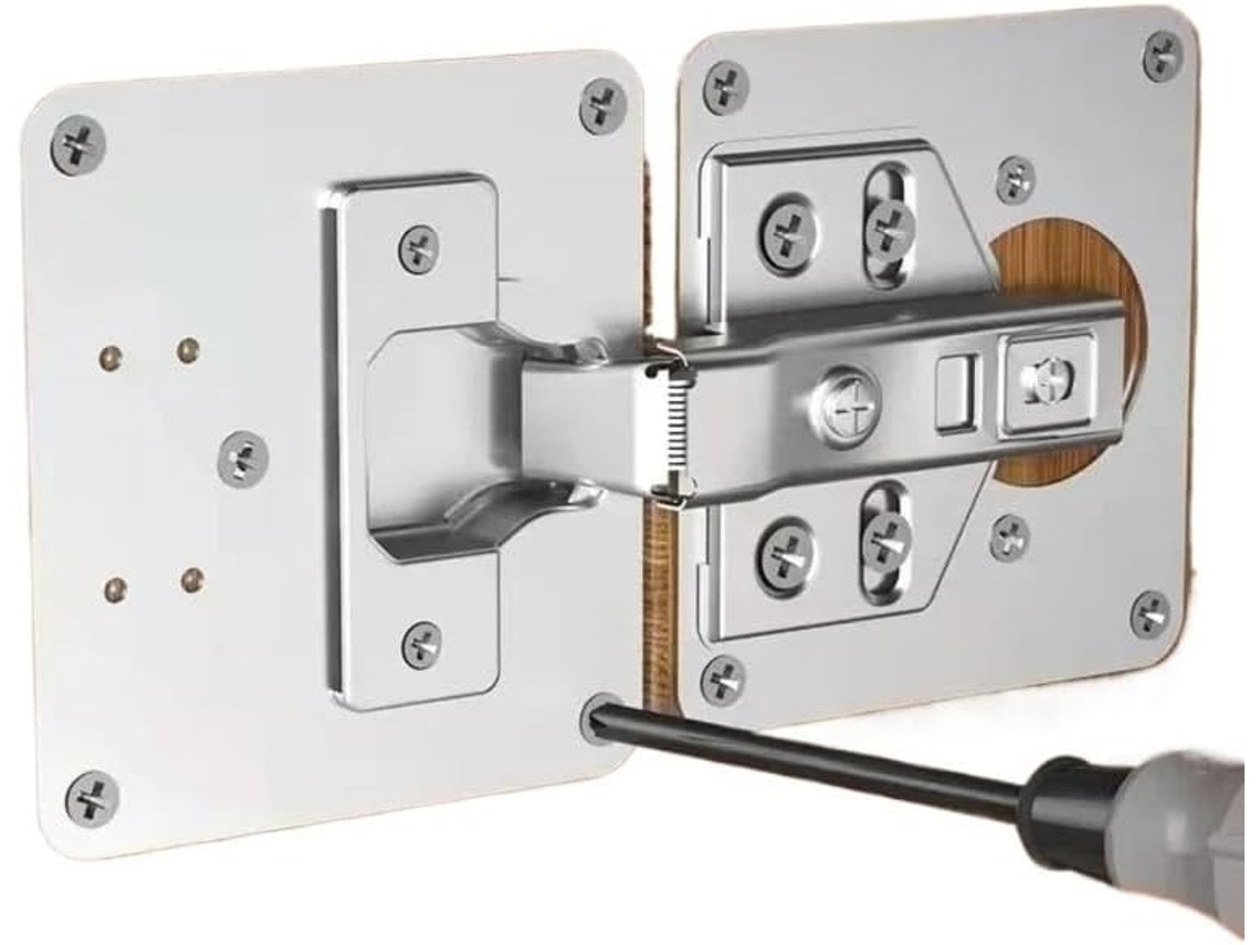 Kit De Placa Reparo Dobradiça Armário, Placa De Montagem Dobradiça Porta Armário Cozinha Com Furos, Suportes De Fixação
