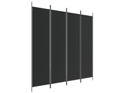 Room Divider, Room Dividers Vidaxl Preto Tecido (200 X 200 Cm)