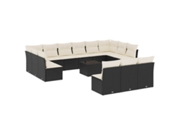 Garden Sofa Set, Garden Sofa Sets Vidaxl Preto Rattan / Vime (n/a)