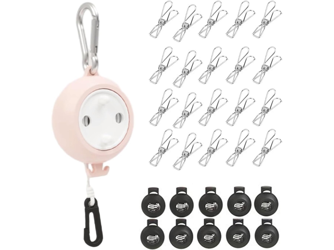 Varal Retrátil Portátil De 10m Para Camping, Viagens E Atividades Ao Ar Livre. Antiderrapante, Ideal Para Secar Roupas Em Campings, Trilhas, Hotéis