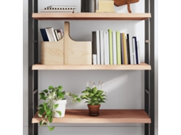 Vidaxl Prateleira De Parede 100x60x(2-4)cm Carvalho Maciço Não Tratado