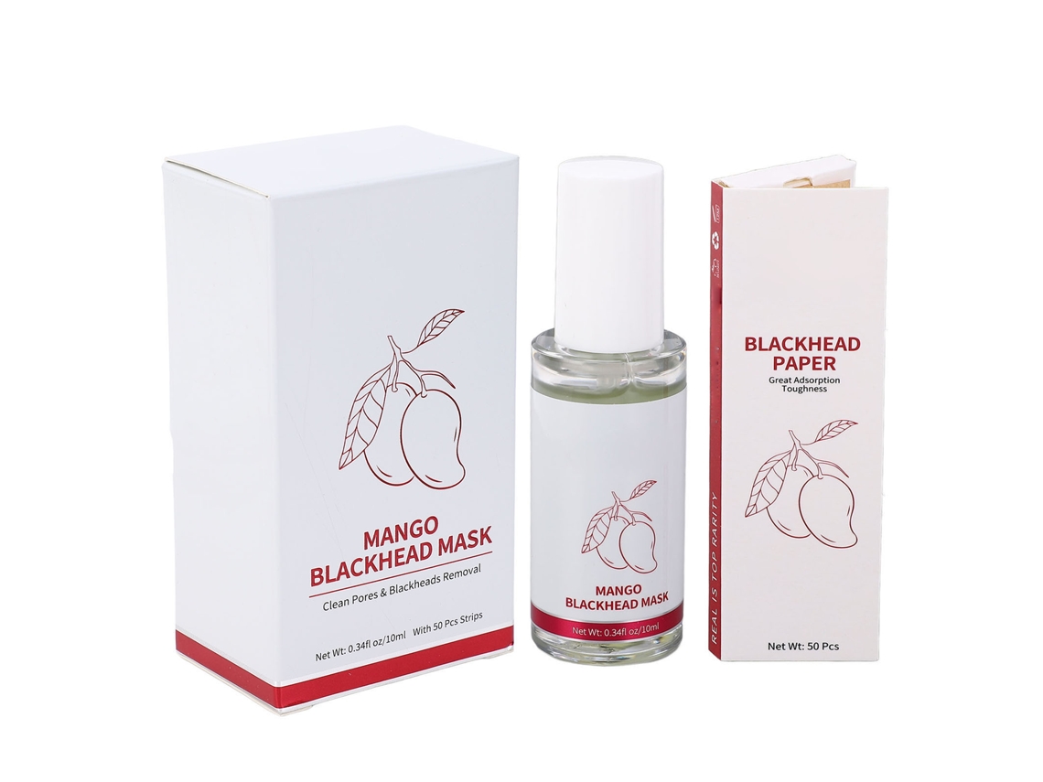 Líquido Removedor De Puntos Negros 10ml Com 50 Papers Máscara Facial De Limpeza Profunda Para Poros Nariz