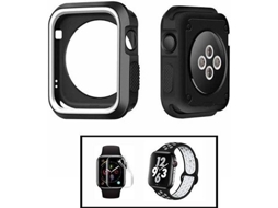 Capa Military + Bracelete SportyStyle + Película de Hydrogel PHONECARE Apple iWatch Series 5 - 40mm Preto e Branco