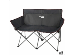 Conjunto 2 Sofás AKTIVE 12667 2 Lugares (Preto - Aço - 63 x 107 x 88 cm)