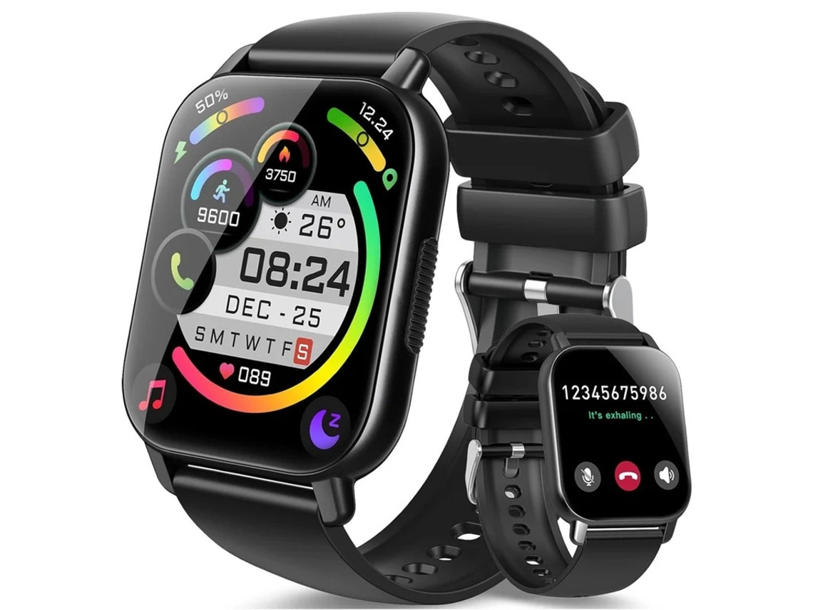 Smartwatch Hoxe Com Chamada Bluetooth 1.85 À Prova Dágua Ip68 Para Android Iphone Preto Bestvite