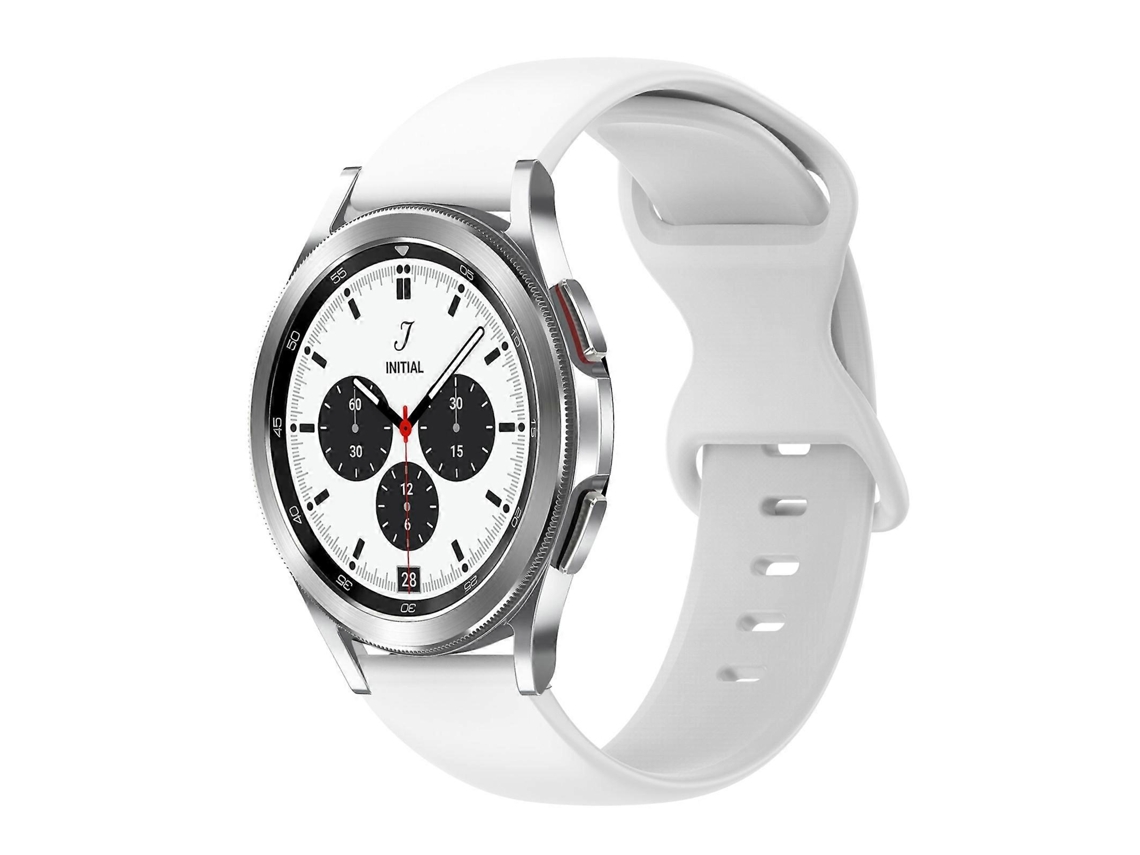 Pulseira De Silicone De Cor Sólida Com Fecho Borboleta Para Samsung Galaxy Watch 4 Classic 42mm 20mm