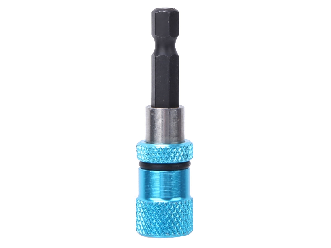 Mandril de chave de fenda de 1/4" com cabo, aço inoxidável, liberação rápida magnética, 60 mm