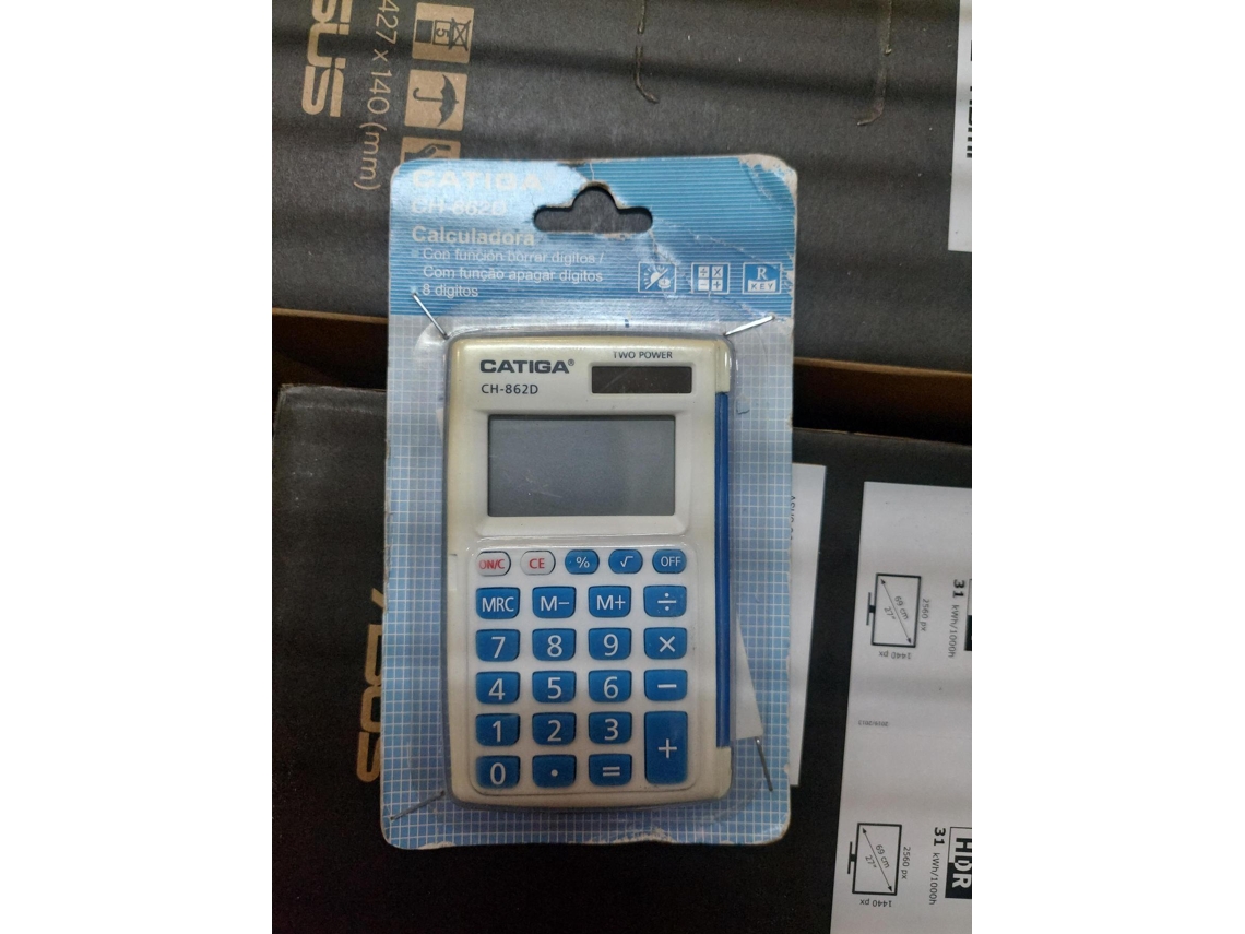 Calculadora Básica CATIGA CH-862D Azul (Outlet Caixa Aberta - 8 dígitos)