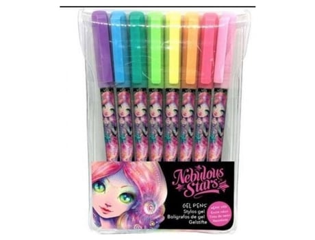 Canetas de gel Nebulous NS11576 Multicoloridas 8 canetas com tinta suave e cores vivas Nebula Stars