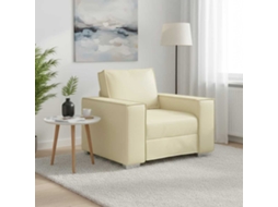 Vidaxl Cadeira Sofa Creme 100 Cm Couro Sintético