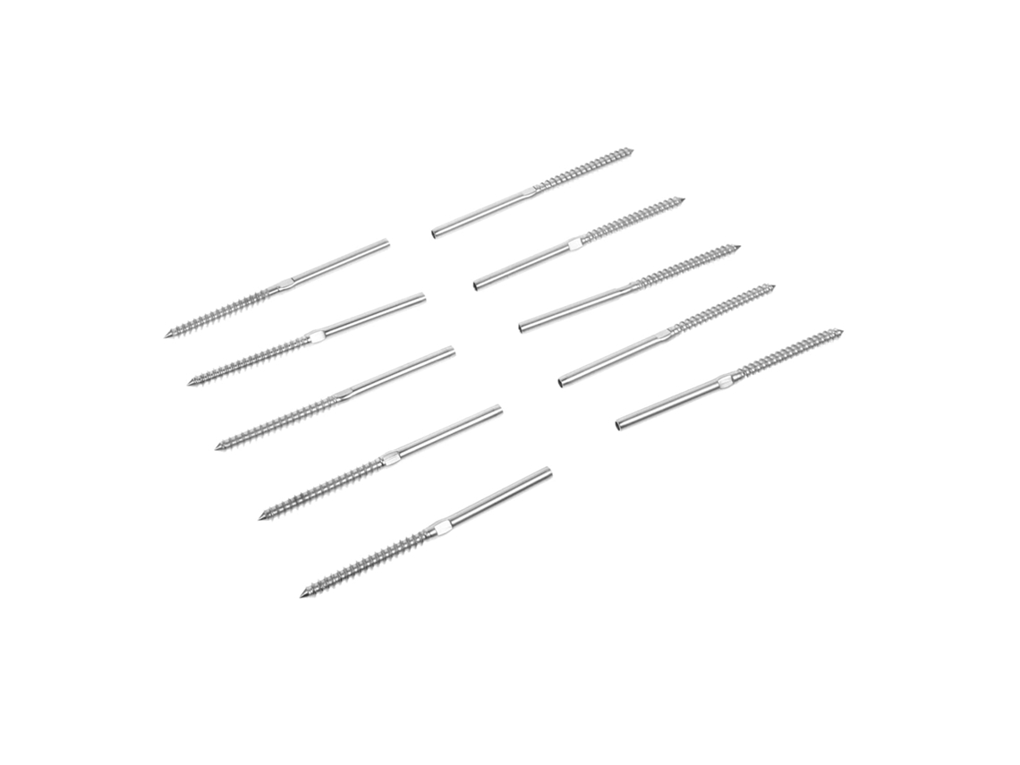 Parafusos De Aço Inoxidável, 10 Unidades, Esquerda E Direita, Para Guarda-corpos.