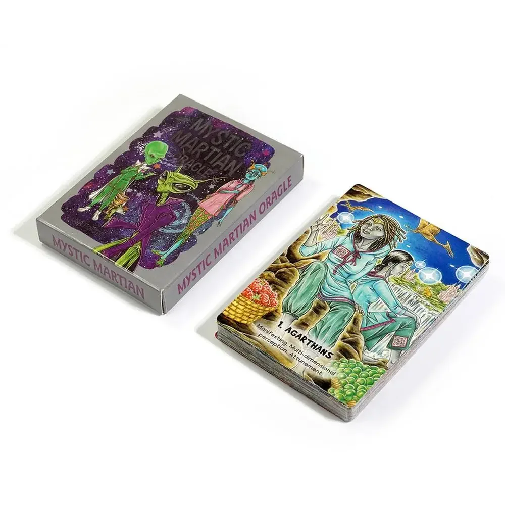 Cartas Oráculo Marcianas Misteriosas, Baralho De Tarô Com 54 Cartas Para Adivinhação, Leitura Da Sorte E Entretenimento.