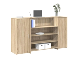 Vidaxl Balcão Recepção 180x50x103,5 Cm Madeira Carvalho Sonoma