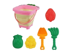 Conjunto De Brinquedos Praia Dobrável Com Balde, Ferramentas Criativas Para Areia E Moldes Frutas. -aquaforge