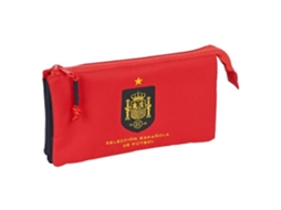 Estojo Para Lápis Safta Rfef Vermelho Azul 22 X 12 X 3 Cm Zíper Brilvibera