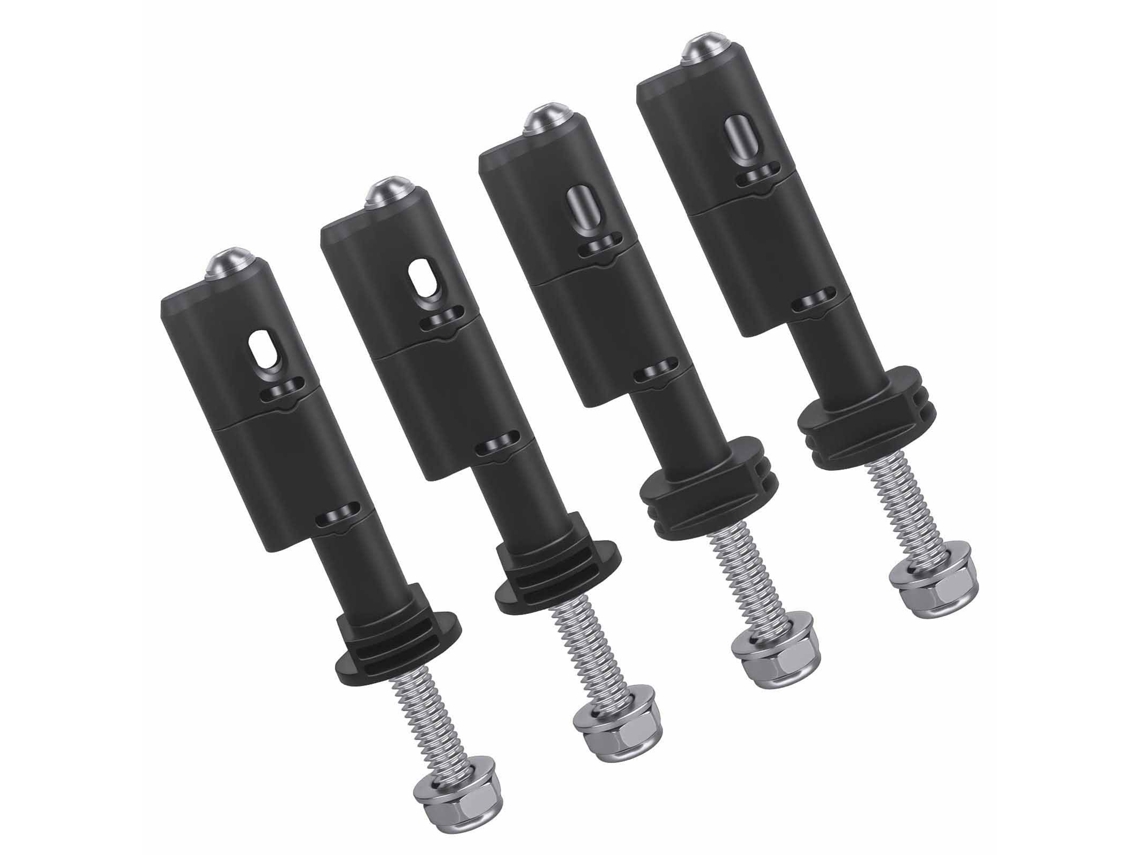 Conjunto de 4 pinos de fixação seguros para prancha de tração Maxtrax Mkii, em aço inoxidável, antifurto e com trava.