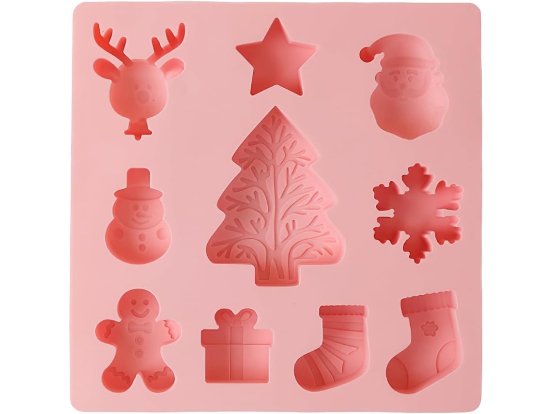 Mulas De Natal Com Cuissn De Silicone Para 10 Cavidades