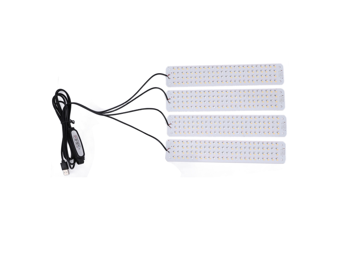 Painel de Luz Led de Crescimento para Plantas Internas, 384 Leds, Regulável, Timer Inteligente, 5v | S/MARCA