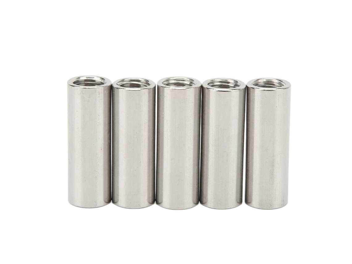 Conjunto De 5 Porcas De Conexão Redondas M12, Porcas De Conexão Com Rosca Interna Em Aço Inoxidável.