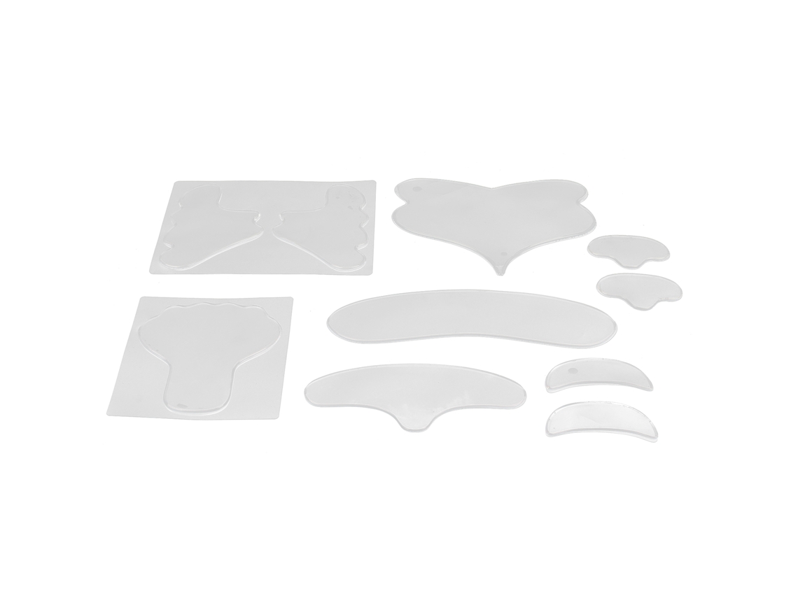 KOFIHETY Conjunto De 10 Unidades De Almofadas De Silicone Multifuncionais Para Rugas No Rosto, Olhos E Pescoço