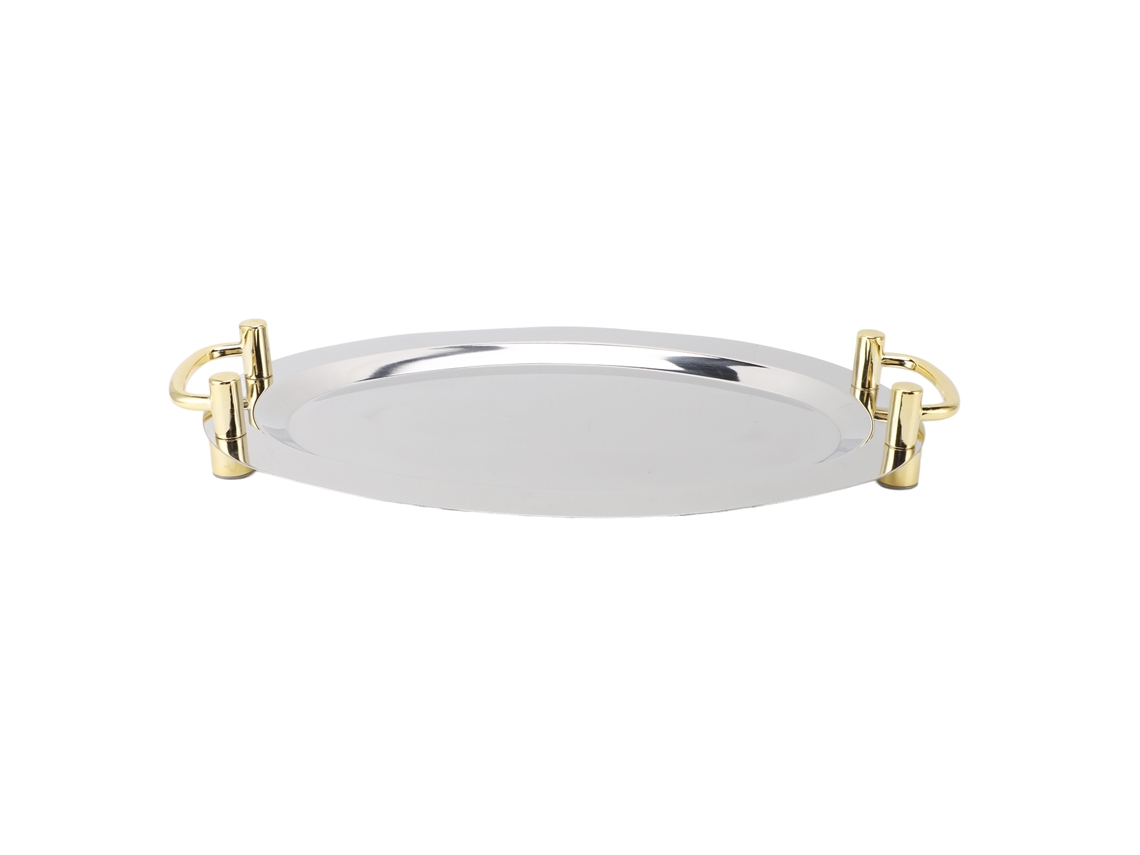 Prato de Aço Inox com Alça LAXISCREED 46cm