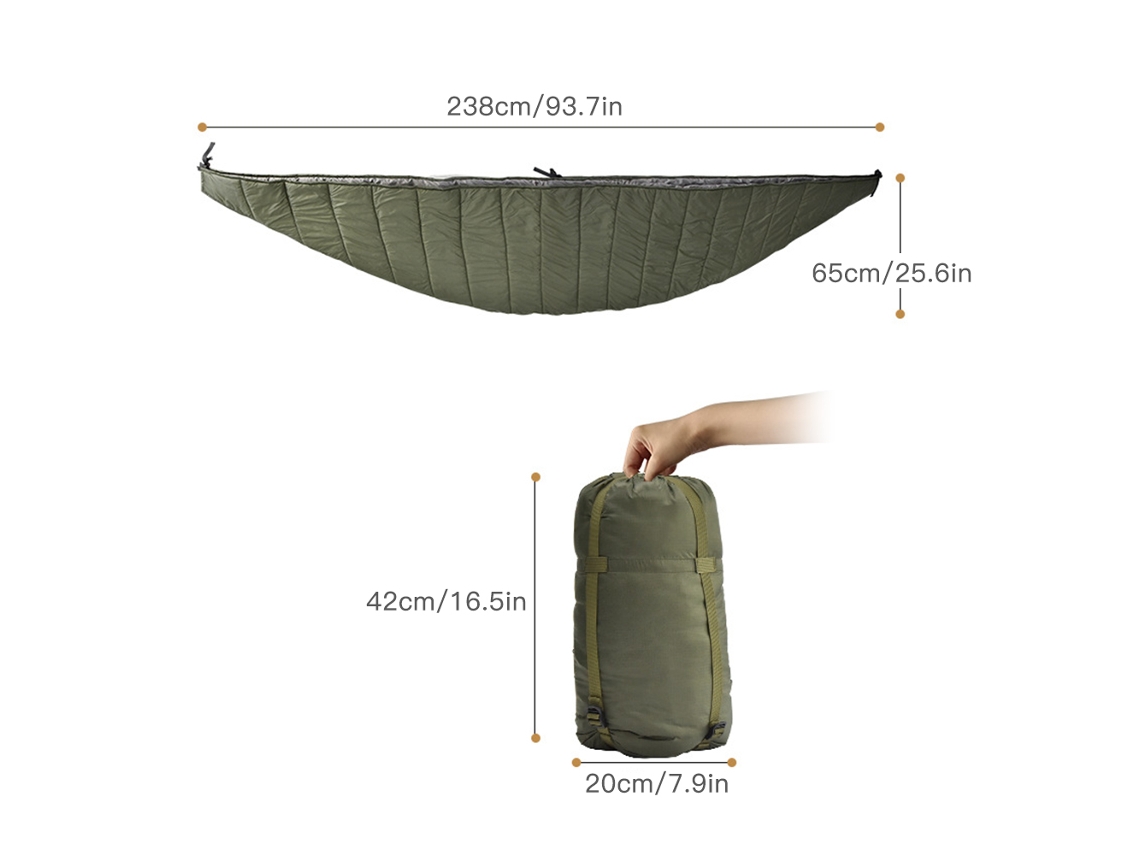 Underquilt de Rede para Camping e Hiking