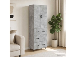 Vidaxl Conjunto De Gabinete 2 Unid. 66 X 34,5 X 90 Cm Cinzento Cimento