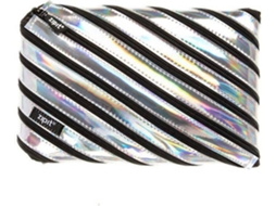 Estojo ZIPIT Metallic Jumbo Prateado