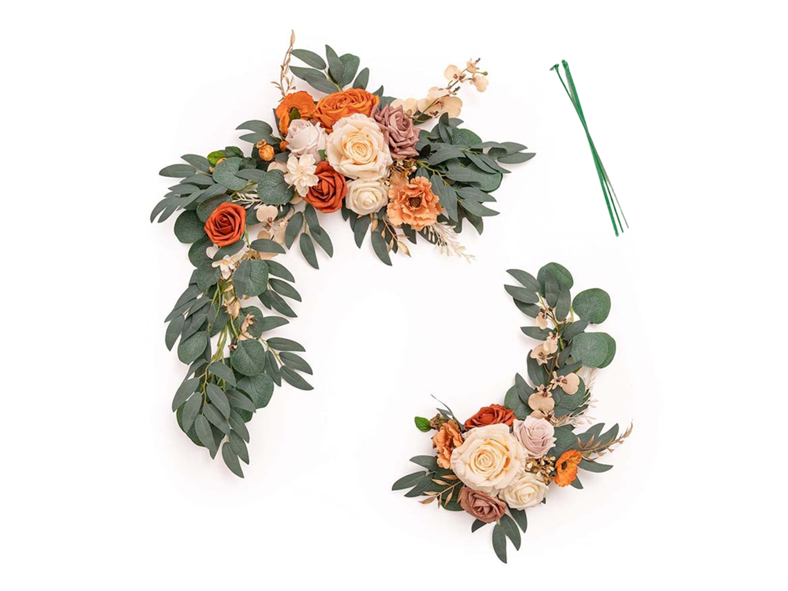 Arco de Casamento com Flores Triangular para Decoração de Palco 50x50cm LAXISCREED
