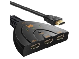 Switch Hdmi 3 Portas 4k com Cabo Pigtail com AQUAFORGE