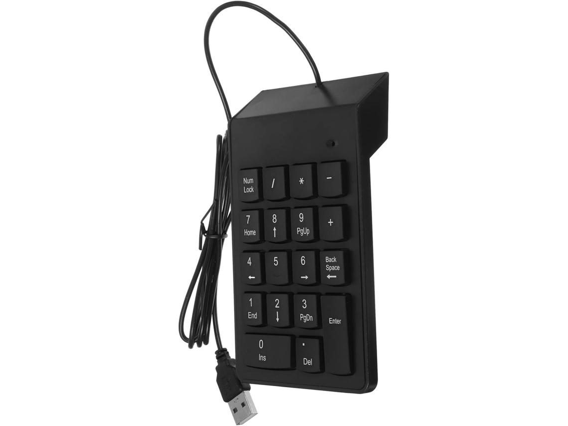 Teclado Numérico Portátil De 19 Teclas, Compacto, Usb, Plástico, Preto