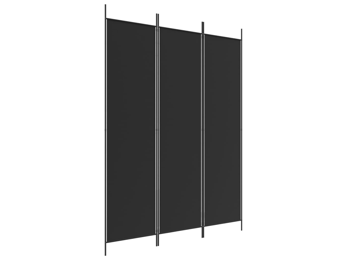 Biombo VIDAXL Preto Tecido (150x200 cm)