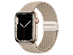 Bracelete Para Apple Watch 38/40/41/42mm Onda Bege Cuich