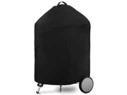 Capa Para Churrasqueira Redonda Impermeável, 420d Oxford, Antivento, Anti Uv Com Alças Preta Btforus (71x68cm)