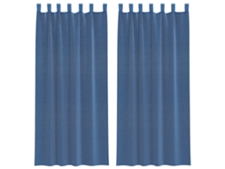 Voile Curtain, Voile Curtains Vidaxl Azul Tecido (140 X 245 Cm)