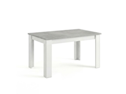 Mesa De Comedor Extensible Danna Blanco Artik (blanco Mate) - Gris Cemento 123 X 78 X 75 Cm