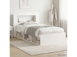 Vidaxl Estrutura De Cama Com Armazenamento Branco 90 X 190 Cm