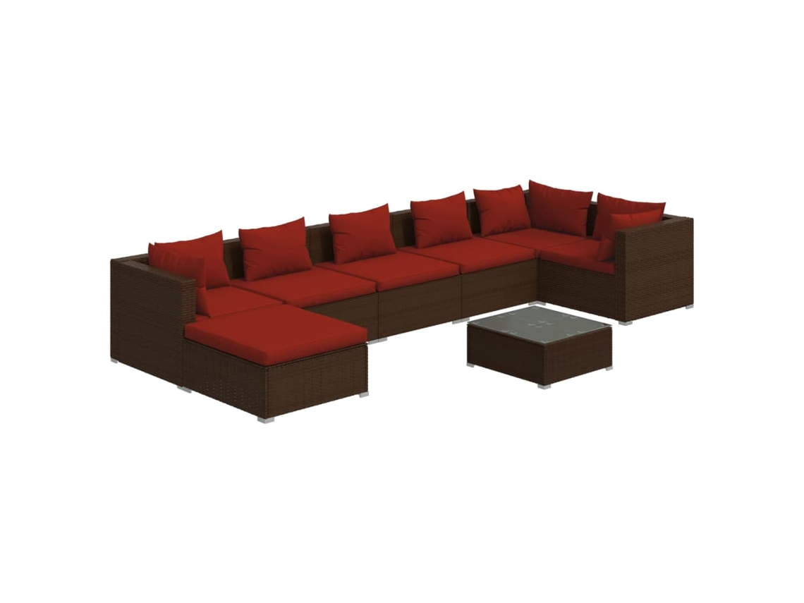 Garden Lounge Set, Garden Lounge Sets Vidaxl Marrom Rattan / Vime (n/a)