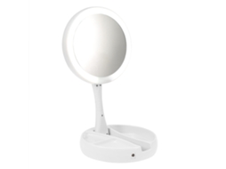 Espelho De Mesa Led Com 10x Ampliação Toque Ups Cosméticos