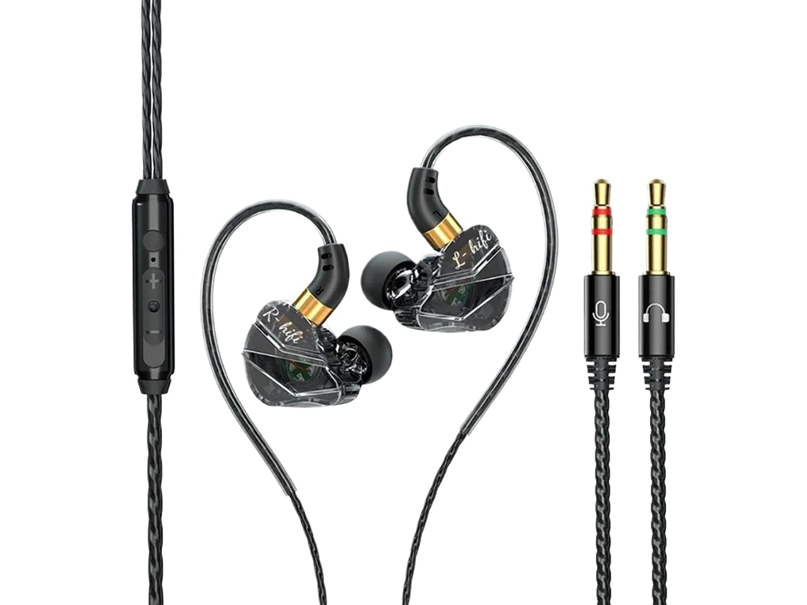 Fones De Ouvido Intra-auriculares Com Fio E Microfone.