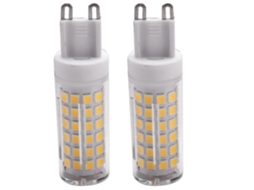Lâmpadas Led G9 10w 100 Lâmpadas Led De Milho De Cerâmica, Sem Cintilação, Amplo Ângulo De Feixe, 2 Peças Zekai Natural Brilvibera