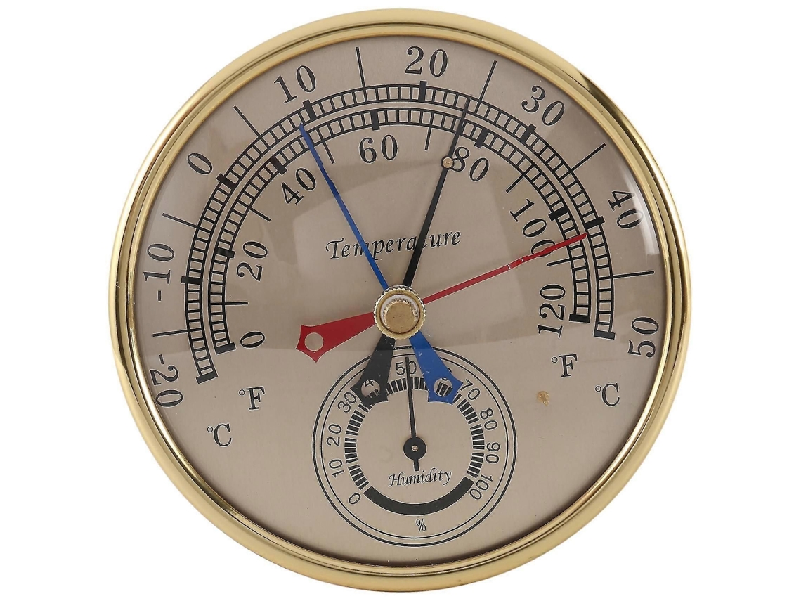 Termohigrômetro Analógico De 5 Polegadas, Mínimo E Máximo, Montagem Em Parede, Suspensão, Interno E Externo, Resistente À Chuva, Temperatura