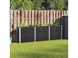 Vidaxl Canteiro De Jardim Elevado 300x50x91 Cm Wpc Cinzento