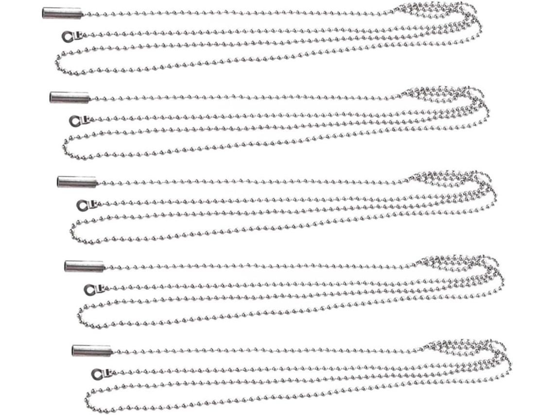 Conjunto De 5 Peças De Corrente Extensível De Metal Para Ventilador De Teto, Com Luz E Lâmpada. Gokoco
