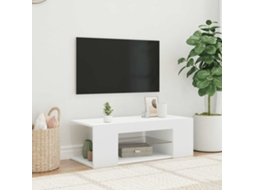 Vidaxl Móvel de Tv com Luzes Led 90x39x30 Cm Branco