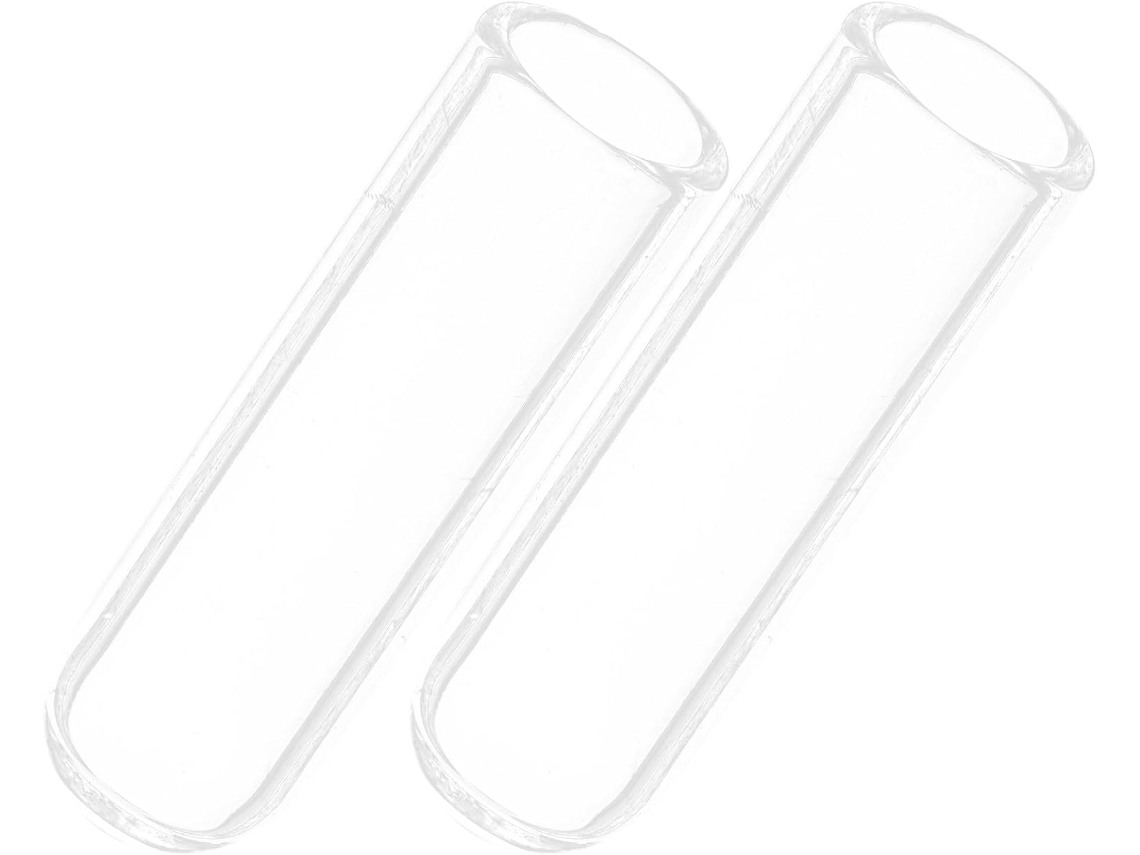 2 Protetores De Canudo De Vidro Reutilizáveis, 12mm