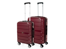 Conjunto de Malas Rígidas Pp JASLEN Venice Garnet 44X67X28 5 Cm 70 6L