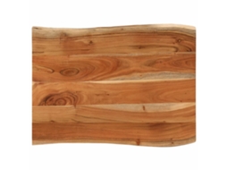 Vidaxl Tampo De Mesa Retangular Borda Viva 90x60x2,5 Cm Acácia Maciça